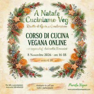 a natale cuciniamo veg, corso di cucina vegana online